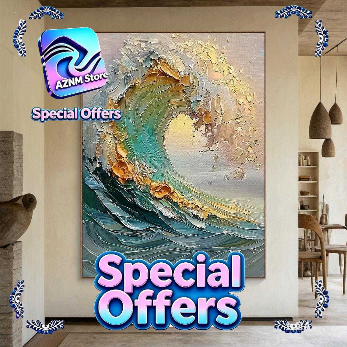 3D Beige Large Canvas Abstract - Photography Geometry ulasan dan harga