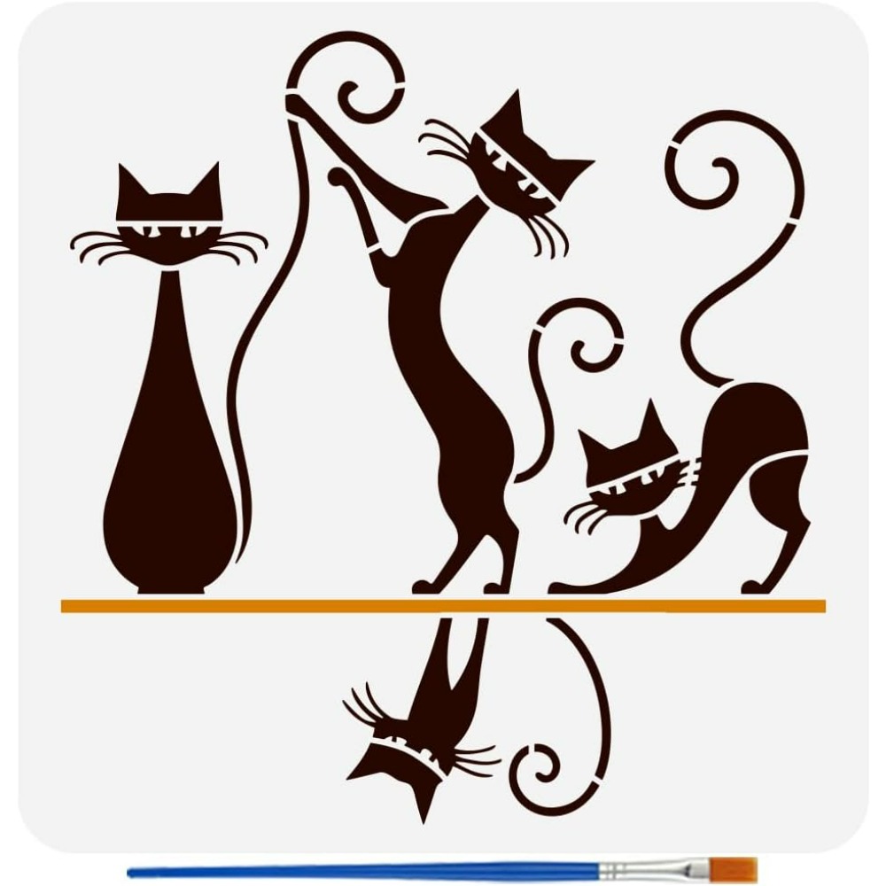 Geometric Cat Pattern Painting - Photography Geometry ulasan dan harga